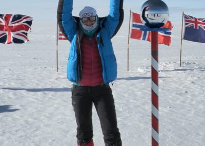 Eva Perglerová na Jižním pólu.